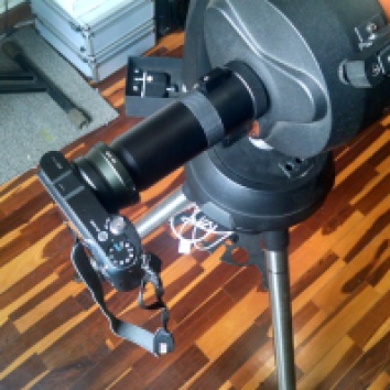 6. Cámara + tele-extender + Ocular + Telescopio.